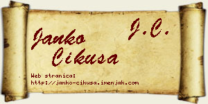 Janko Cikuša vizit kartica
